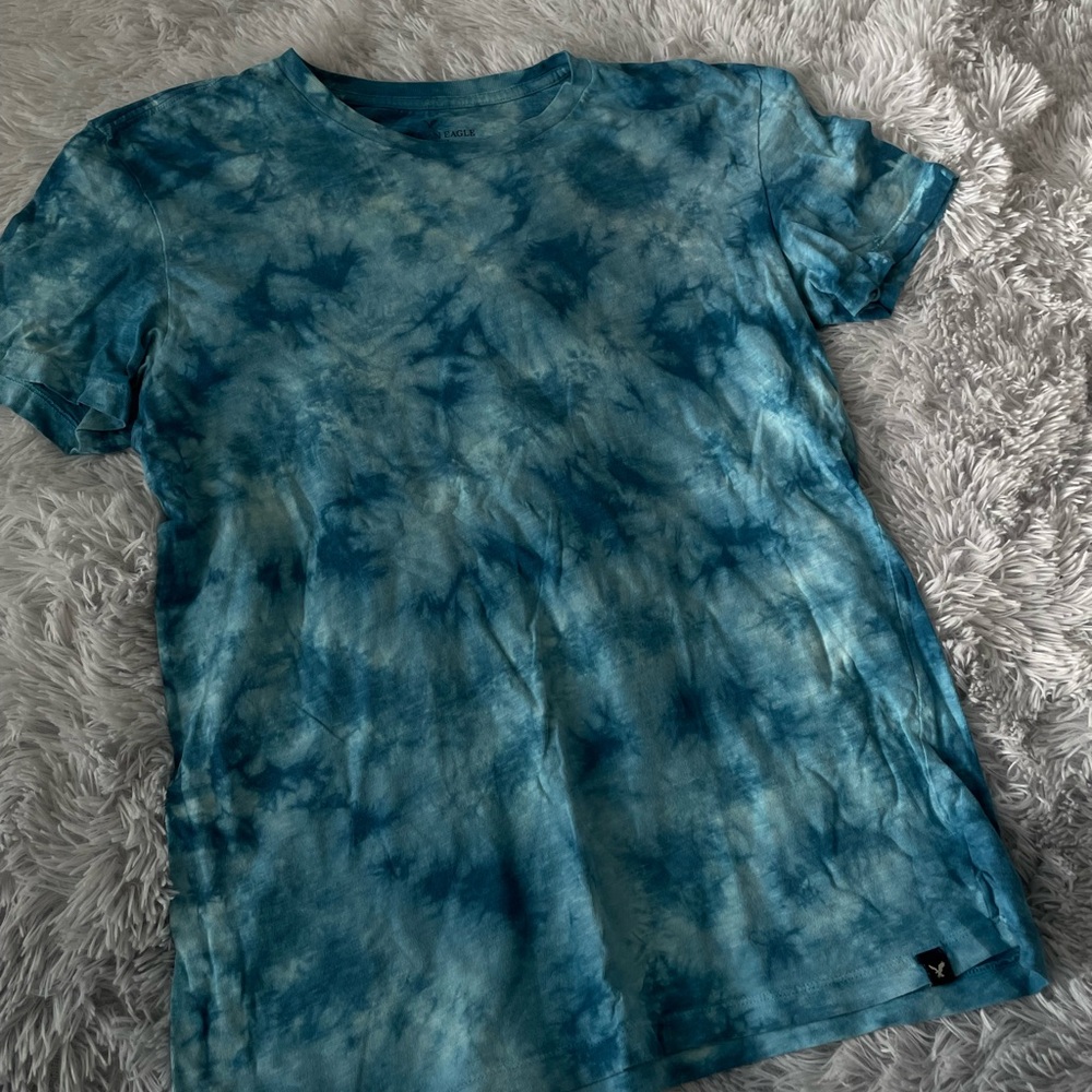 Blue Tie-Dye Men's Shirt